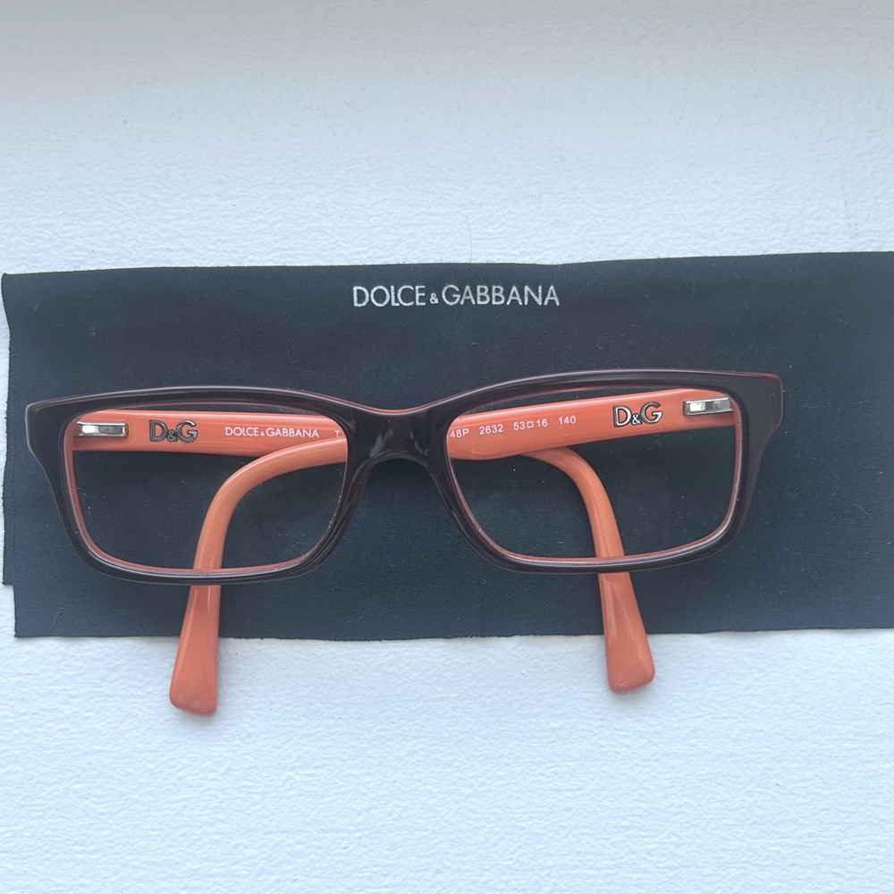Dolce & Gabbana Red and Orange Glasses